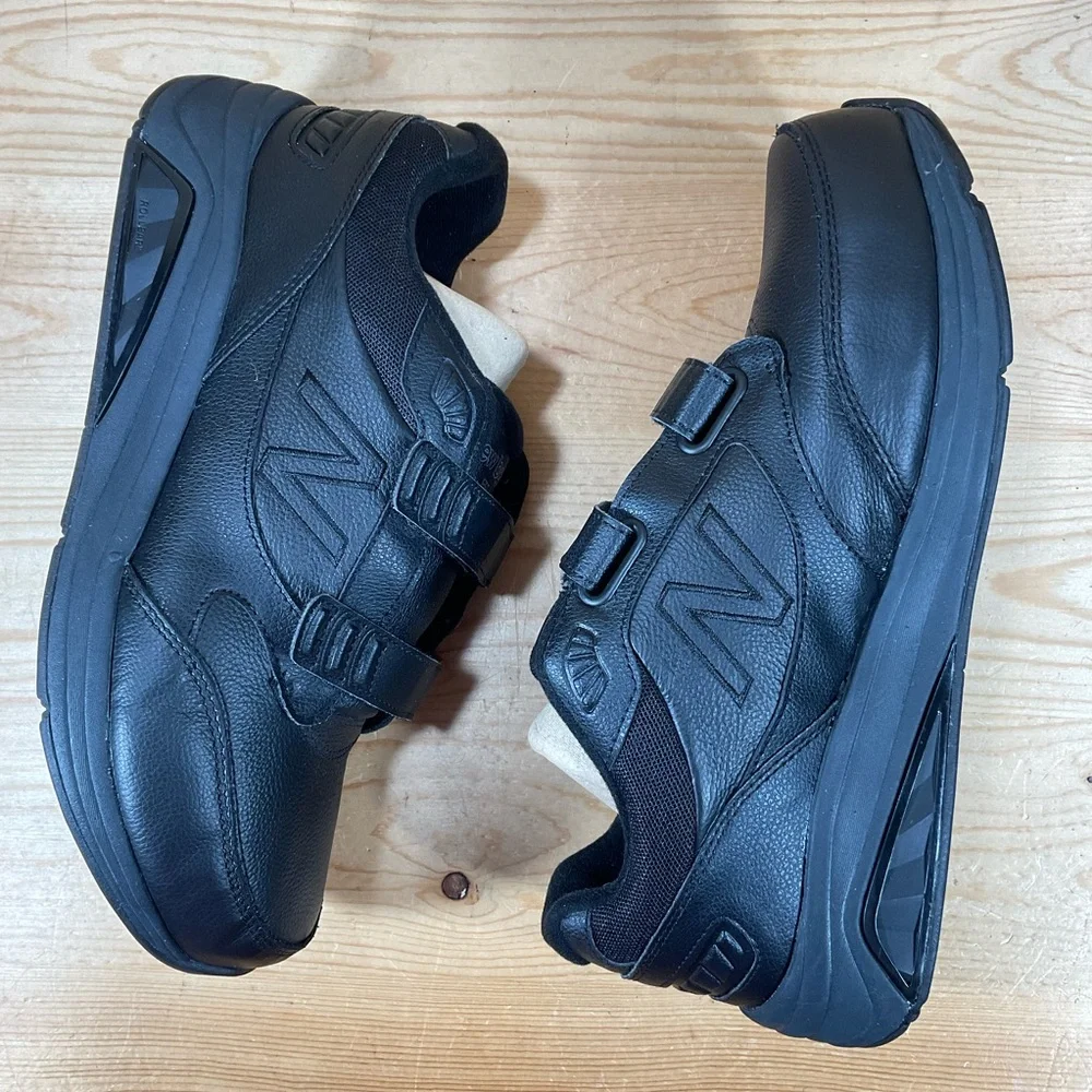 New Balance 928 v3 Walking Men’s 9 6E XX-WIDE Black Leather Hook & Loop MW928HB3